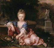 Alexis Simon Belle Portrait of Mariana Victoria of Spain fiancee of Louis XV oil painting reproduction